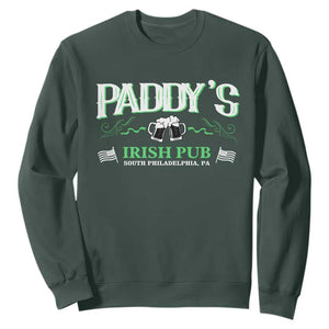 Funny St. Patricks Day Drinking Sweatshirt Paddy Irish Pub TS02 Dark Forest Green Printyourwear