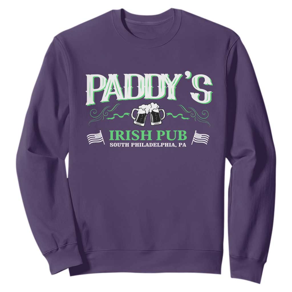 Funny St. Patricks Day Drinking Sweatshirt Paddy Irish Pub TS02 Purple Printyourwear