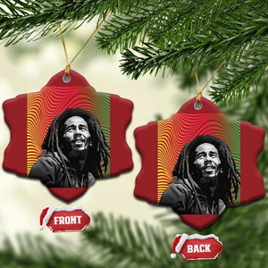 Legend Bob Christmas Ornament One Love The Reggae Vintage Graphic TS02 Snow Flake Red Print Your Wear