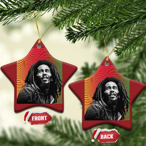 Legend Bob Christmas Ornament One Love The Reggae Vintage Graphic TS02 Star Red Print Your Wear