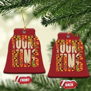 African Kente Christmas Ornament Young King for Boys Men TS02 Bell Flake Red Print Your Wear