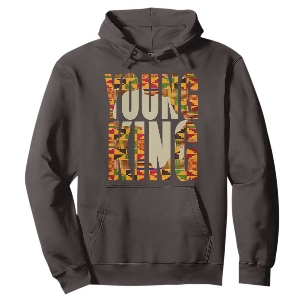 African Kente Hoodie Young King for Boys Men TS02 Dark Chocolate Printyourwear