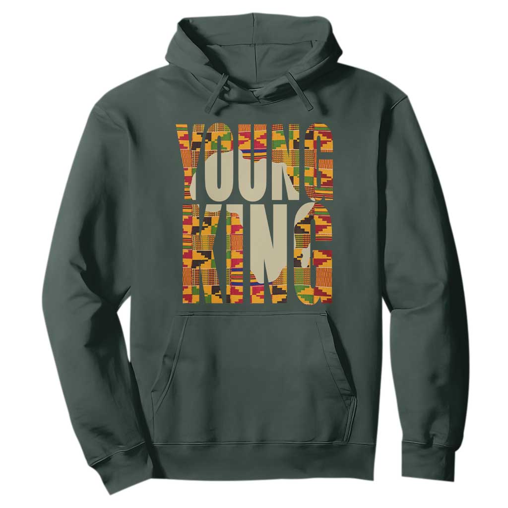 African Kente Hoodie Young King for Boys Men TS02 Dark Forest Green Printyourwear