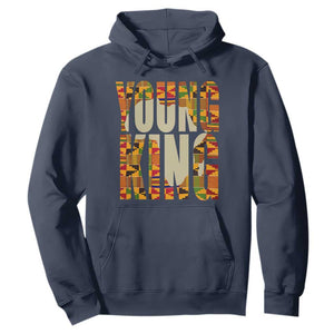 African Kente Hoodie Young King for Boys Men TS02 Navy Printyourwear