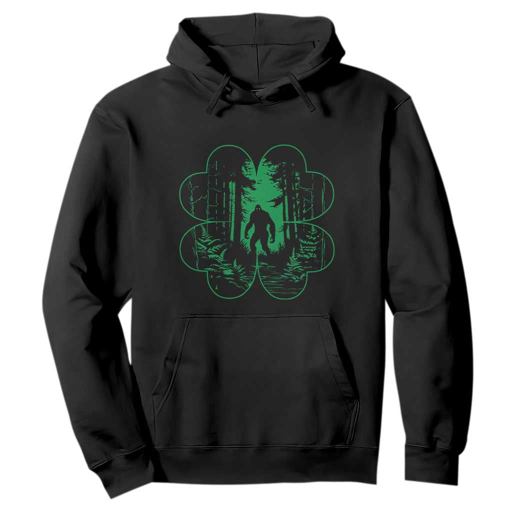 Funny St. Patricks Day Bigfoot Hoodie Sasquatch Shamrock Paddys Irish TS02 Black Printyourwear