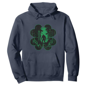 Funny St. Patricks Day Bigfoot Hoodie Sasquatch Shamrock Paddys Irish TS02 Navy Printyourwear