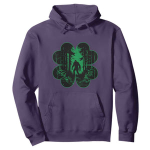 Funny St. Patricks Day Bigfoot Hoodie Sasquatch Shamrock Paddys Irish TS02 Purple Printyourwear