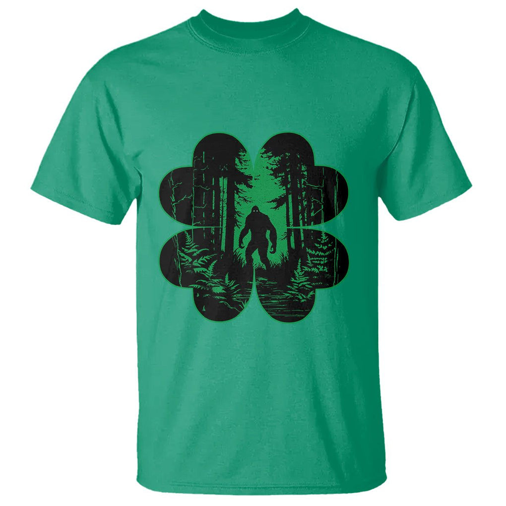 Funny St. Patricks Day Bigfoot T Shirt Sasquatch Shamrock Paddys Irish TS02 Irish Green Printyourwear