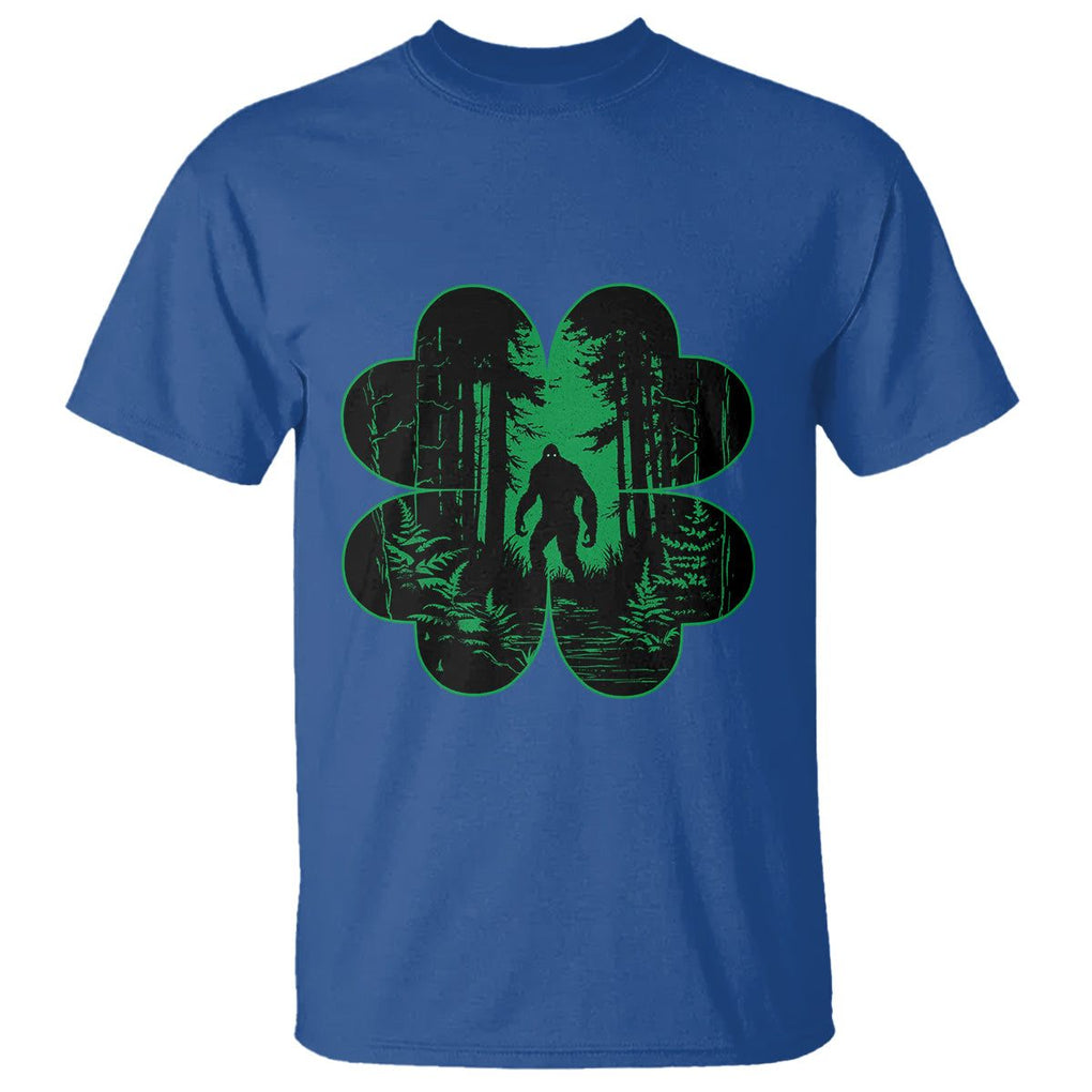 Funny St. Patricks Day Bigfoot T Shirt Sasquatch Shamrock Paddys Irish TS02 Royal Blue Printyourwear