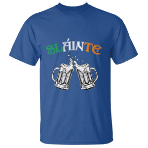 Funny St. Patricks Day Drinking T Shirt Slainte Irish Cheers TS02 Royal Blue Printyourwear