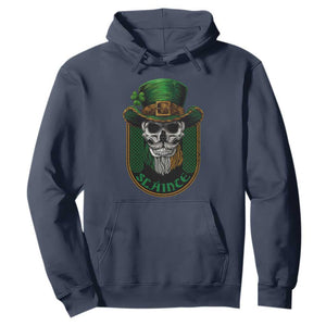 Irish Skull Hoodie Slainte Cheers Funny St. Patricks Day Drinking Lover TS02 Navy Printyourwear