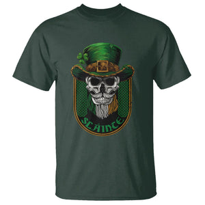 Irish Skull T Shirt Slainte Cheers Funny St. Patricks Day Drinking Lover TS02 Dark Forest Green Printyourwear