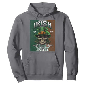 Irish Skull Hoodie Irish To The Born TS02 Charcoal Printyourwear