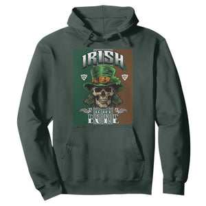 Irish Skull Hoodie Irish To The Born TS02 Dark Forest Green Printyourwear