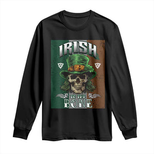 Irish Skull Long Sleeve Shirt Irish To The Born TS02 Black Print Your Wear