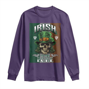 Irish Skull Long Sleeve Shirt Irish To The Born TS02 Purple Print Your Wear