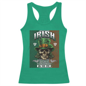 Irish Skull Racerback Tank Top Irish To The Born TS02 Irish Green Print Your Wear