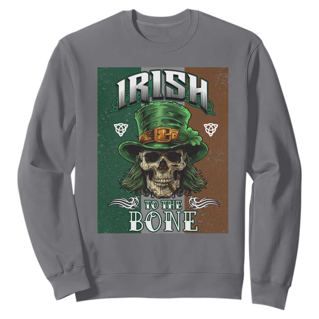 Irish Skull Sweatshirt Irish To The Born TS02 Charcoal Printyourwear