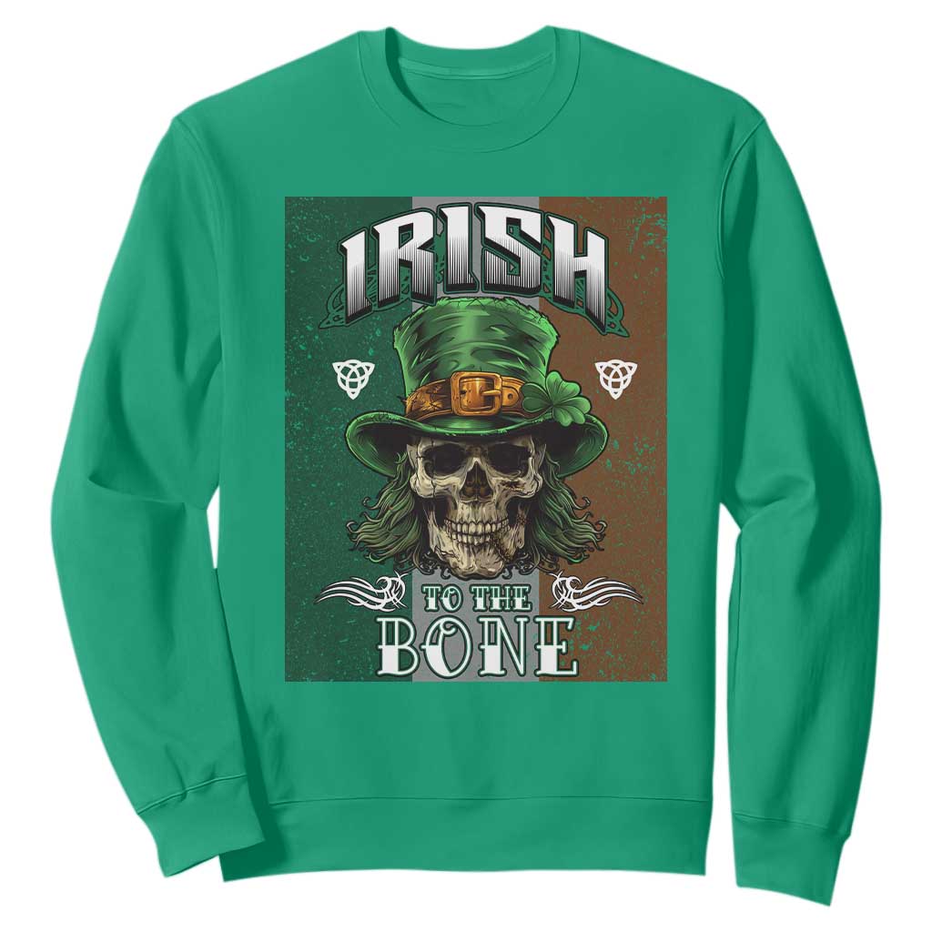 Irish Skull Sweatshirt Irish To The Born TS02 Irish Green Printyourwear