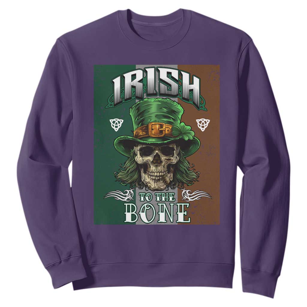 Irish Skull Sweatshirt Irish To The Born TS02 Purple Printyourwear