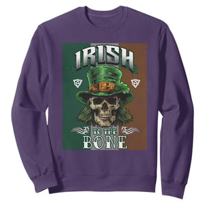 Irish Skull Sweatshirt Irish To The Born TS02 Purple Printyourwear