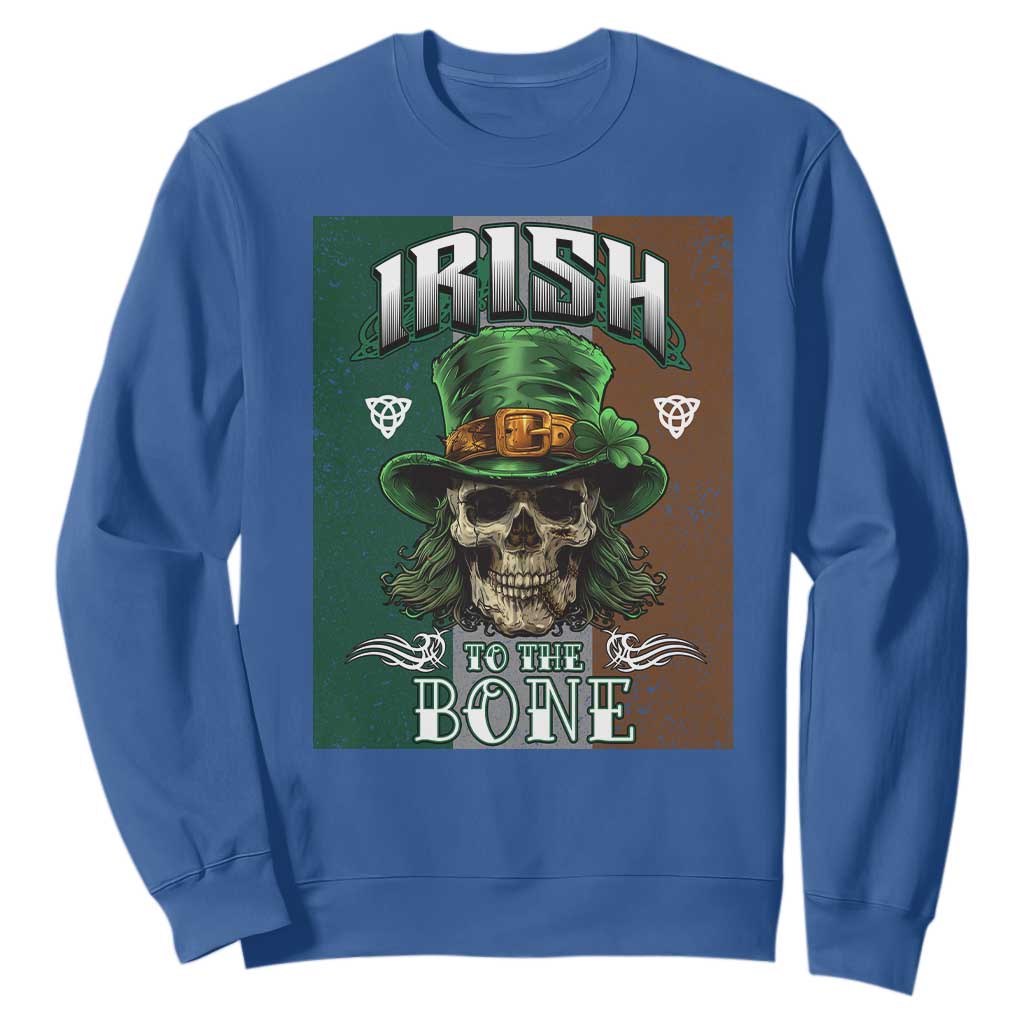 Irish Skull Sweatshirt Irish To The Born TS02 Royal Blue Printyourwear