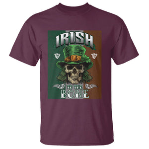 Irish Skull T Shirt Irish To The Born TS02 Maroon Printyourwear