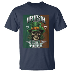 Irish Skull T Shirt Irish To The Born TS02 Navy Printyourwear