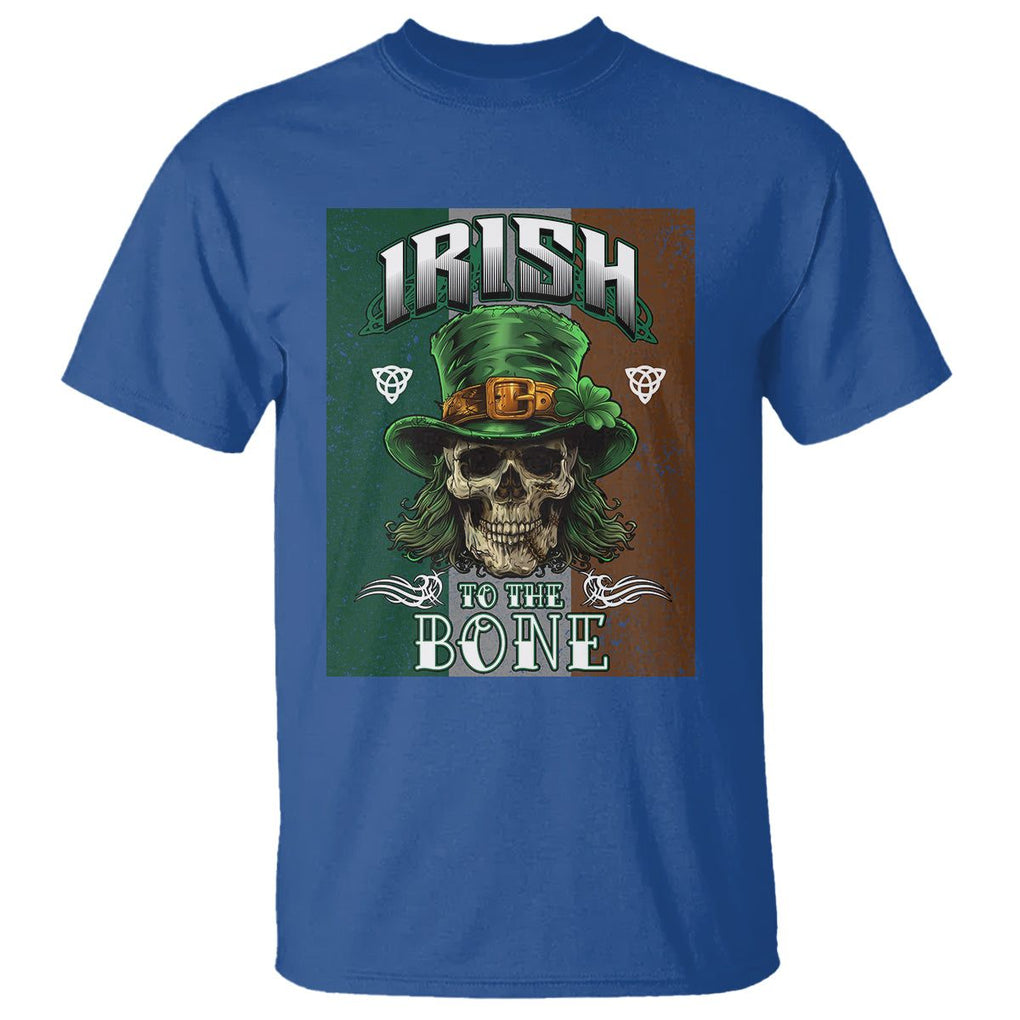 Irish Skull T Shirt Irish To The Born TS02 Royal Blue Printyourwear