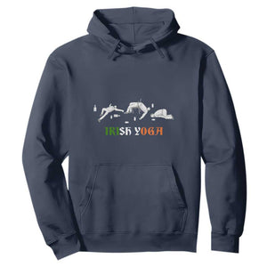 Funny St. Patricks Day Drinking Hoodie Irish Yoga Drunk Poses TS02 Navy Printyourwear