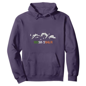 Funny St. Patricks Day Drinking Hoodie Irish Yoga Drunk Poses TS02 Purple Printyourwear