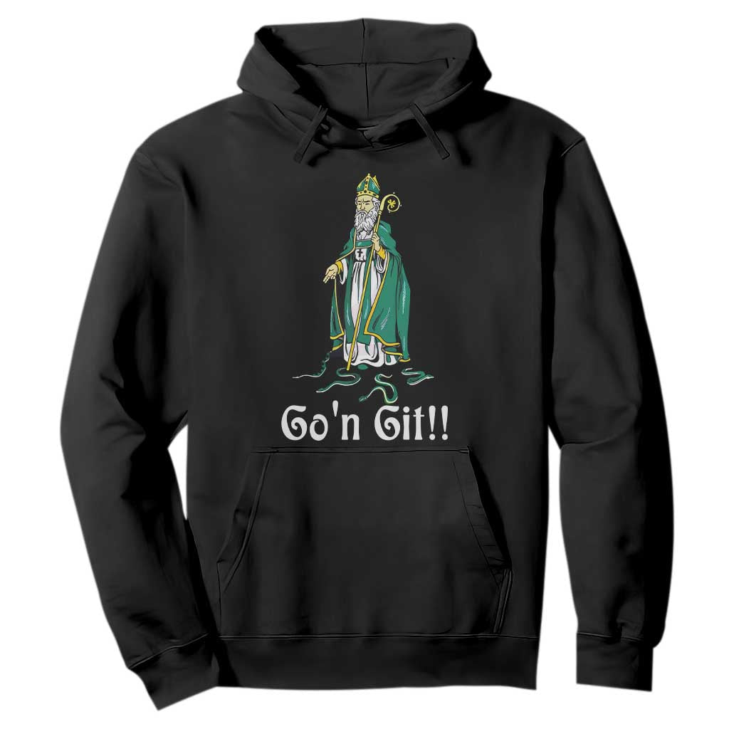 Funny St. Patricks Day Hoodie Go'n Git Snakes TS02 Black Printyourwear