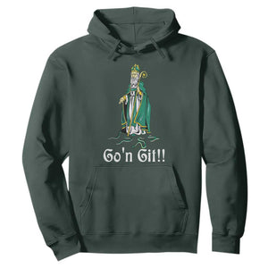 Funny St. Patricks Day Hoodie Go'n Git Snakes TS02 Dark Forest Green Printyourwear