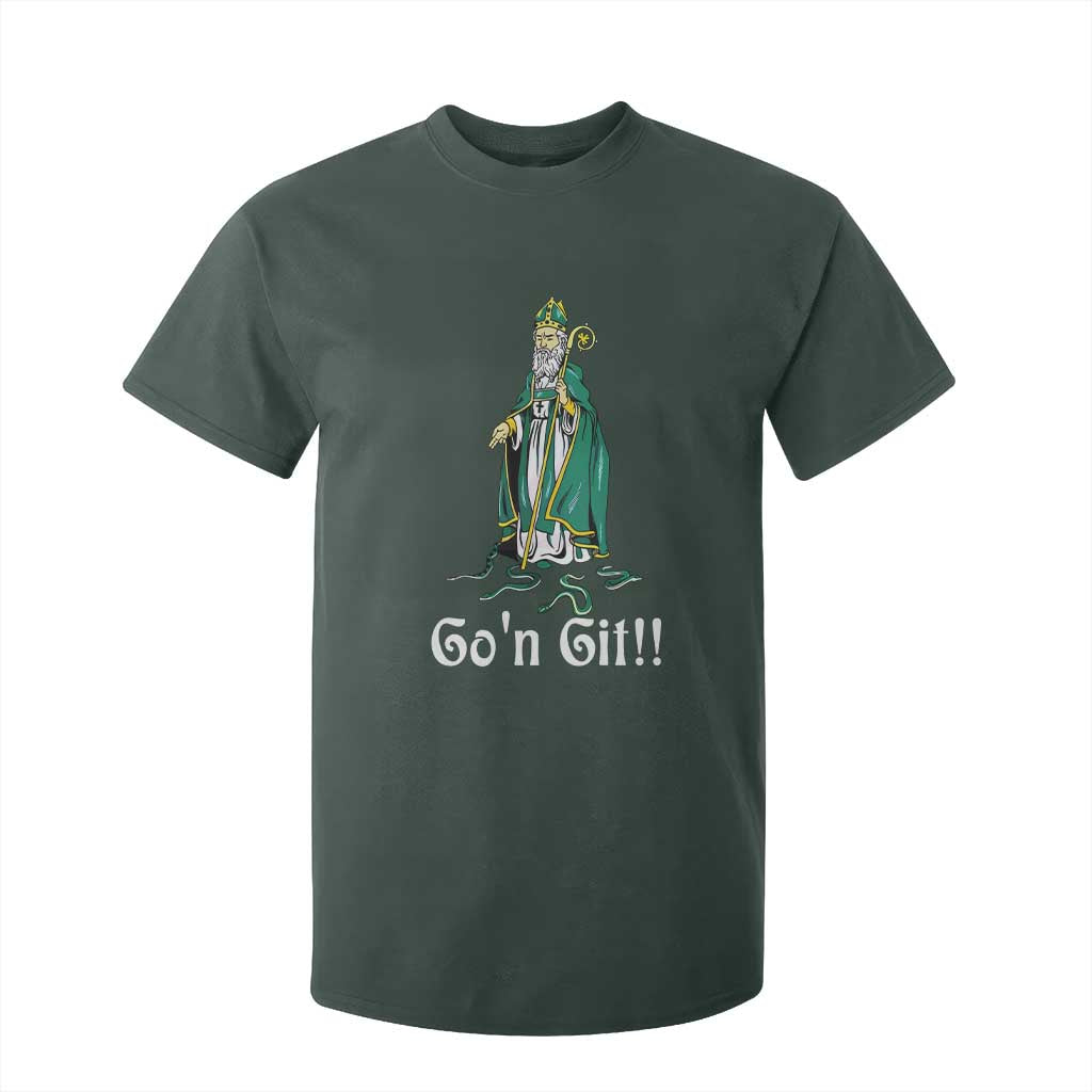 Funny St Patricks Day T Shirt For Kid Go'n Git Snakes TS02 Dark Forest Green Print Your Wear