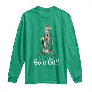 Funny St Patricks Day Long Sleeve Shirt Go'n Git Snakes TS02 Irish Green Print Your Wear