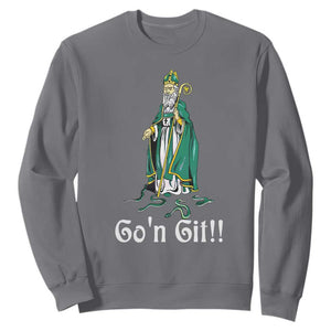 Funny St. Patricks Day Sweatshirt Go'n Git Snakes TS02 Charcoal Printyourwear