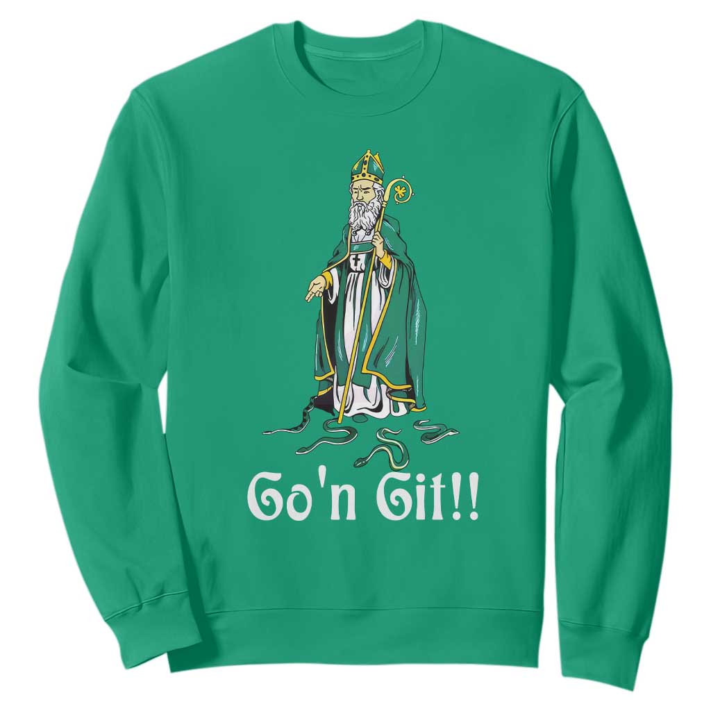 Funny St. Patricks Day Sweatshirt Go'n Git Snakes TS02 Irish Green Printyourwear
