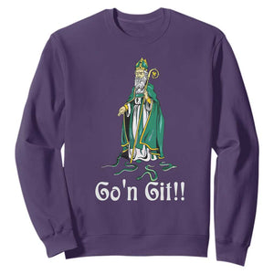 Funny St. Patricks Day Sweatshirt Go'n Git Snakes TS02 Purple Printyourwear