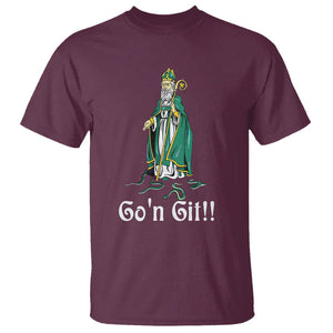 Funny St. Patricks Day T Shirt Go'n Git Snakes TS02 Maroon Printyourwear