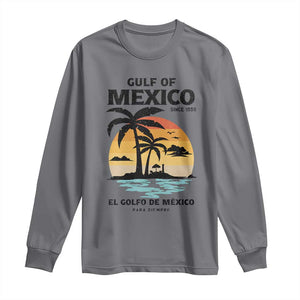 Gulf of Mexico Forever Since 1550 Long Sleeve Shirt Golfo De Mexico Para Siempre Retro Beach TS02 Charcoal Print Your Wear