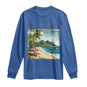 Gulf of Mexico Forever Long Sleeve Shirt Retro Beach TS02 Royal Blue Print Your Wear