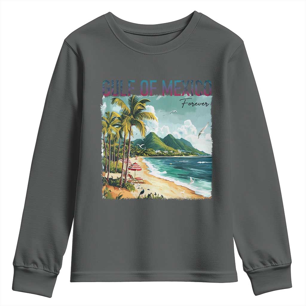 Gulf of Mexico Forever Youth Sweatshirt Retro Beach TS02 Dark Heather Print Your Wear