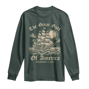 The Great Gulf Of America Long Sleeve Shirt Established in 2025 TS02 Dark Forest Green Print Your Wear