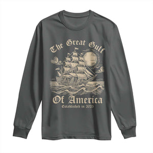 The Great Gulf Of America Long Sleeve Shirt Established in 2025 TS02 Dark Heather Print Your Wear