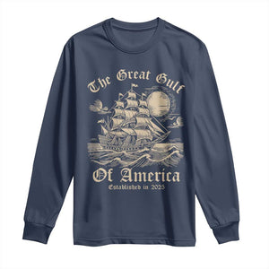 The Great Gulf Of America Long Sleeve Shirt Established in 2025 TS02 Navy Print Your Wear