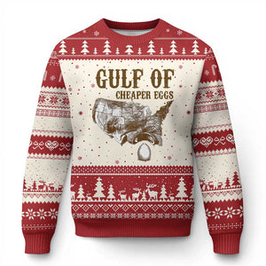 Gulf of Mexico Eggs Ugly Christmas Sweater TS02 Beige Red Print Your Wear