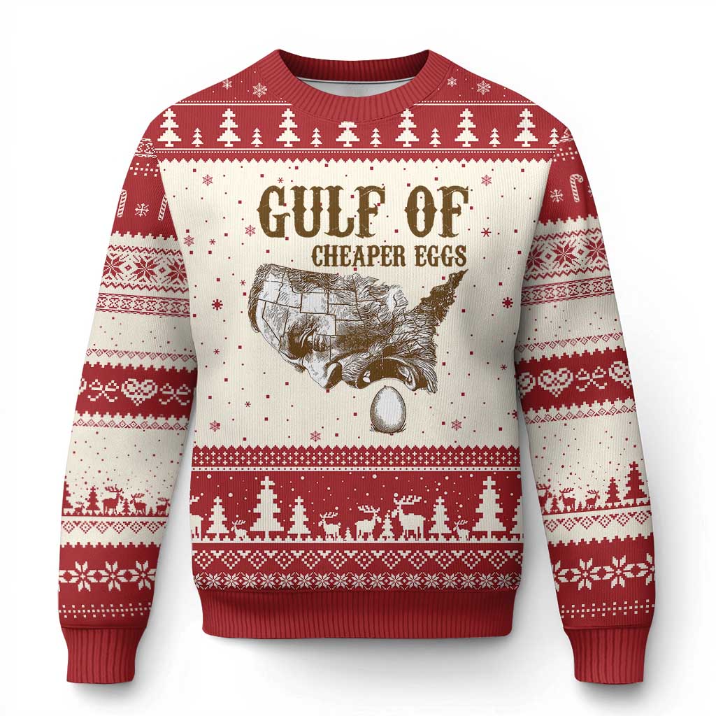 Gulf of Mexico Eggs Ugly Christmas Sweater TS02 Beige Red Print Your Wear