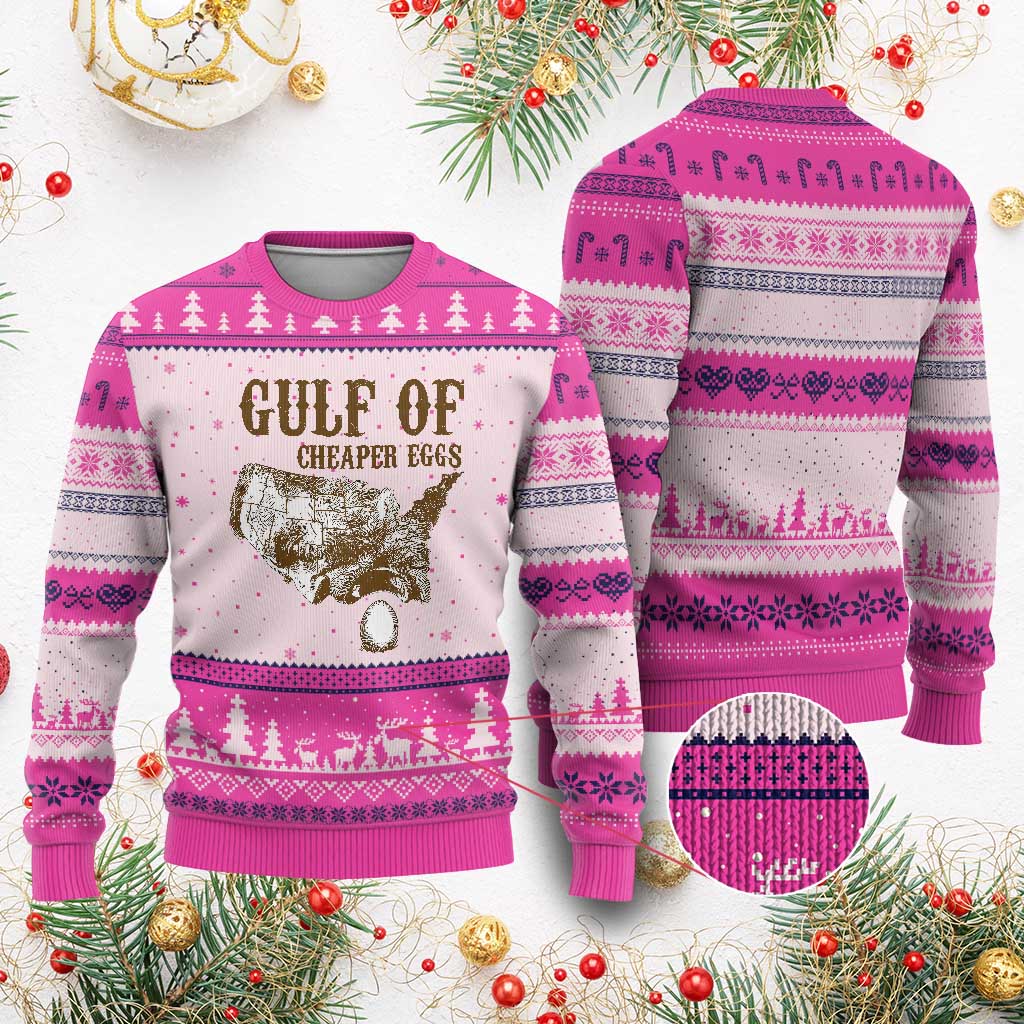 Gulf of Mexico Eggs Ugly Christmas Sweater TS02 Hot Pink Print Your Wear
