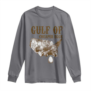 Gulf of Cheaper Eggs Long Sleeve Shirt Gulf of Mexico TS02 Charcoal Print Your Wear