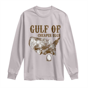 Gulf of Cheaper Eggs Long Sleeve Shirt Gulf of Mexico TS02 Ice Gray Print Your Wear